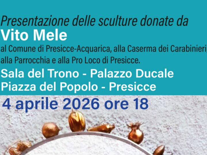 🗿 Le Sculture di Vito Mele tornano a casa: un dono d’arte per la comunità di Presicce-Acquarica