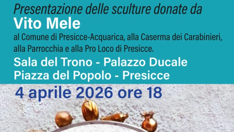🗿 Le Sculture di Vito Mele tornano a casa: un dono d’arte per la comunità di Presicce-Acquarica